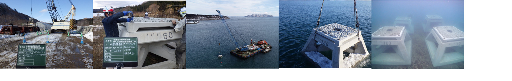 北海道津軽海峡地区ほくと藻場増殖場造成工事 施工イメージ